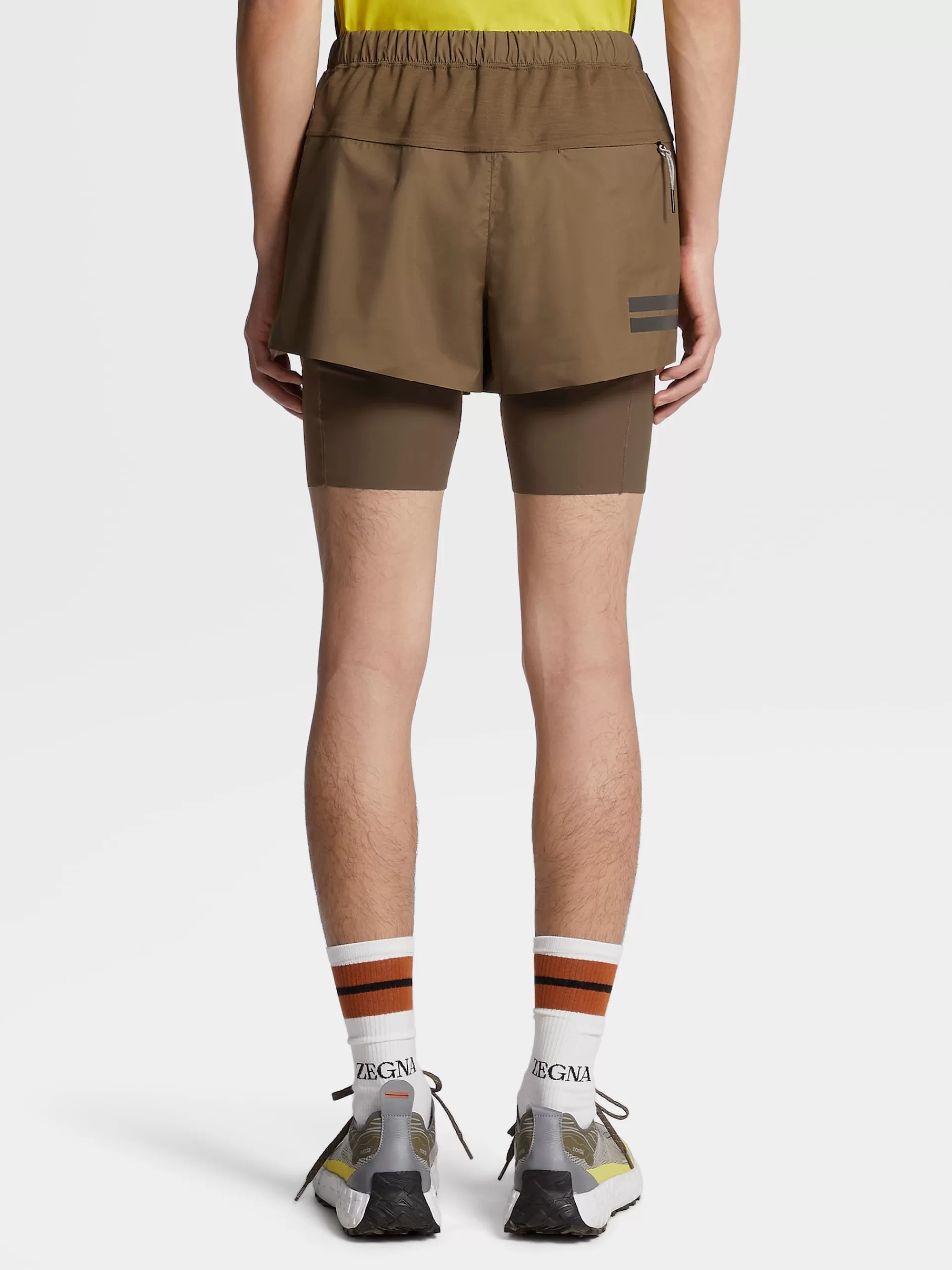 Best ZEGNA Short De Running En Tissu Technique #Usetheexisting™ Marron Clair