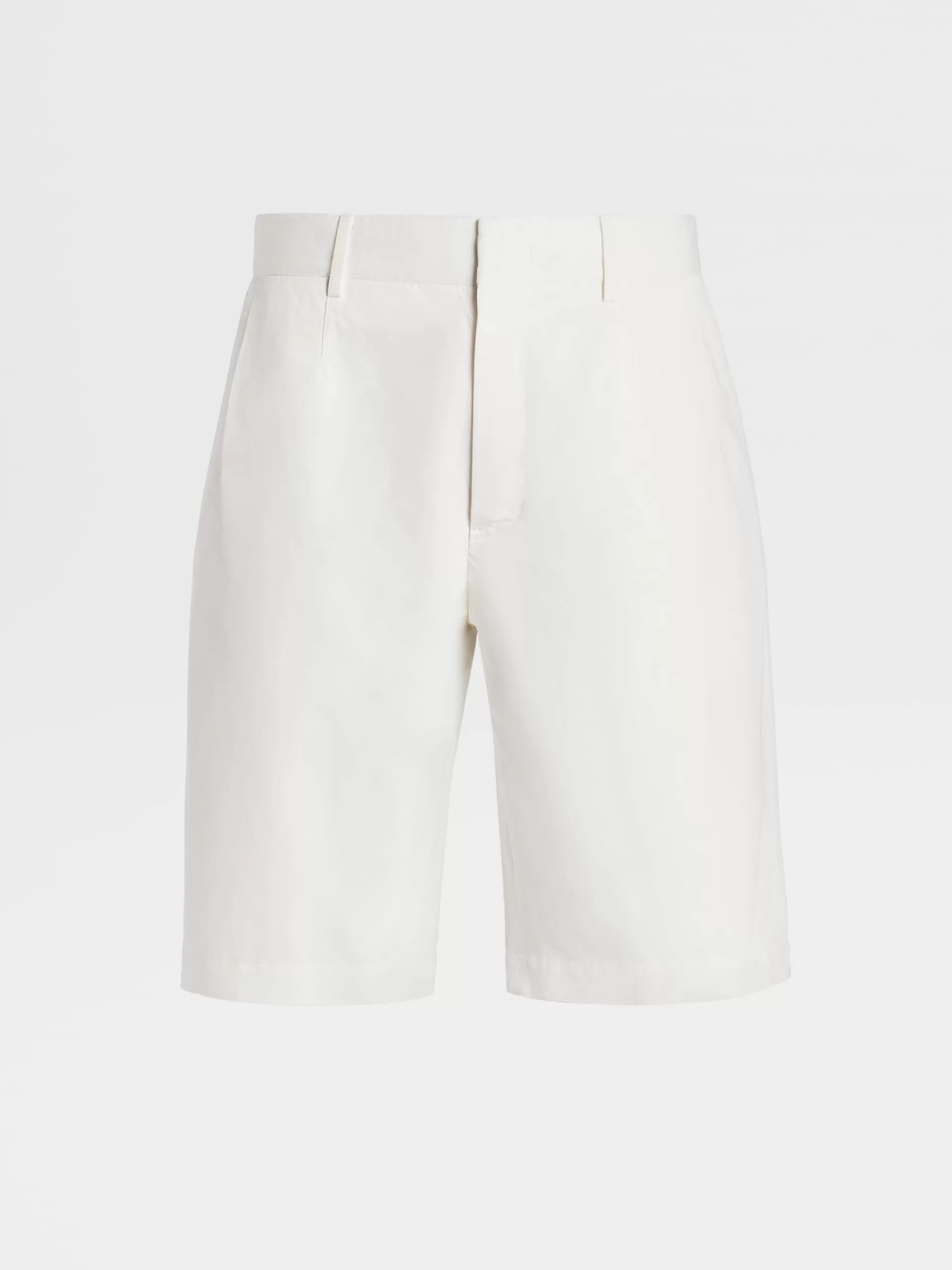 Best ZEGNA Short Summer Chino En Coton Et Lin Blanc