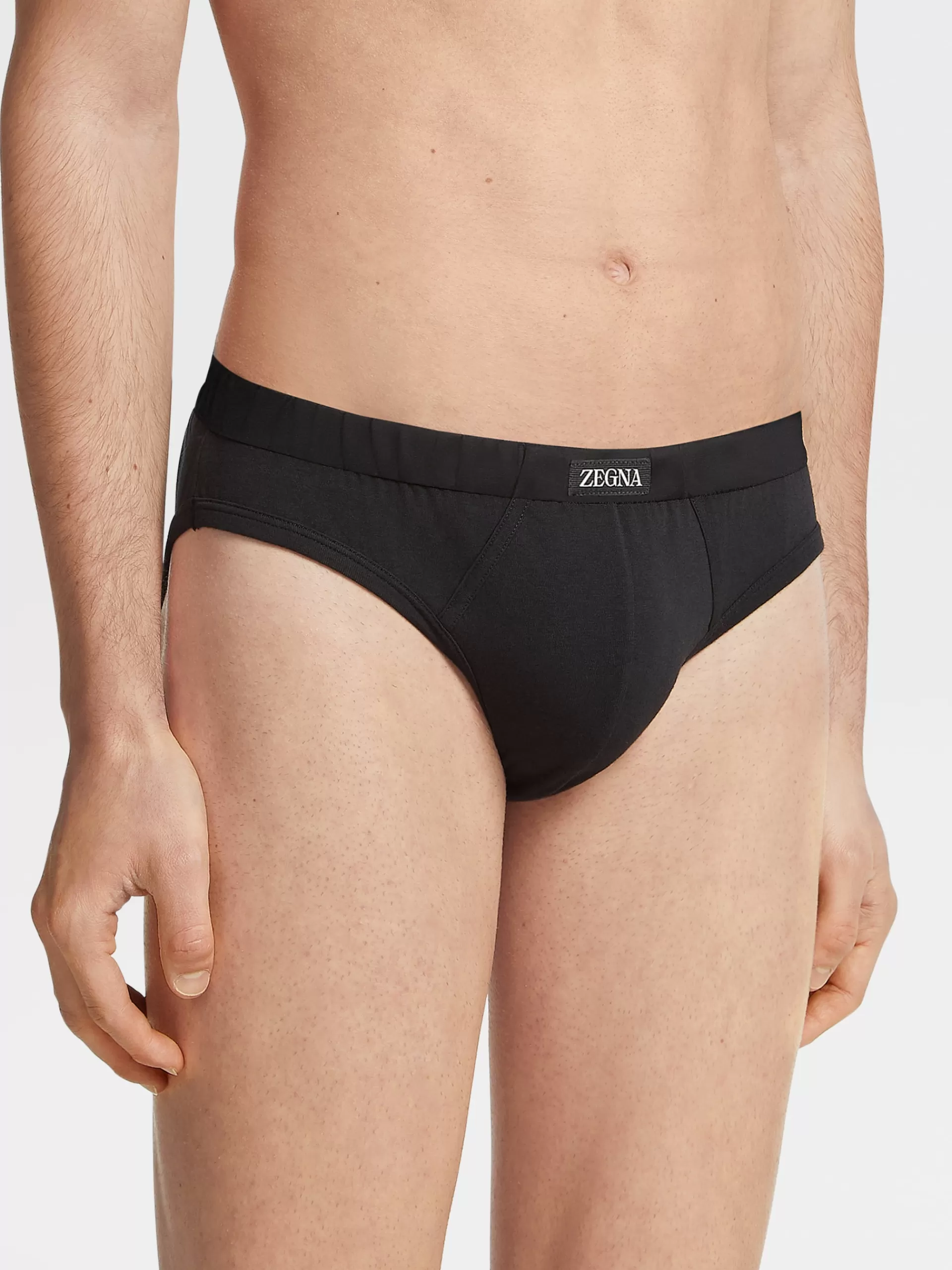 Fashion ZEGNA Slip En Coton Noir