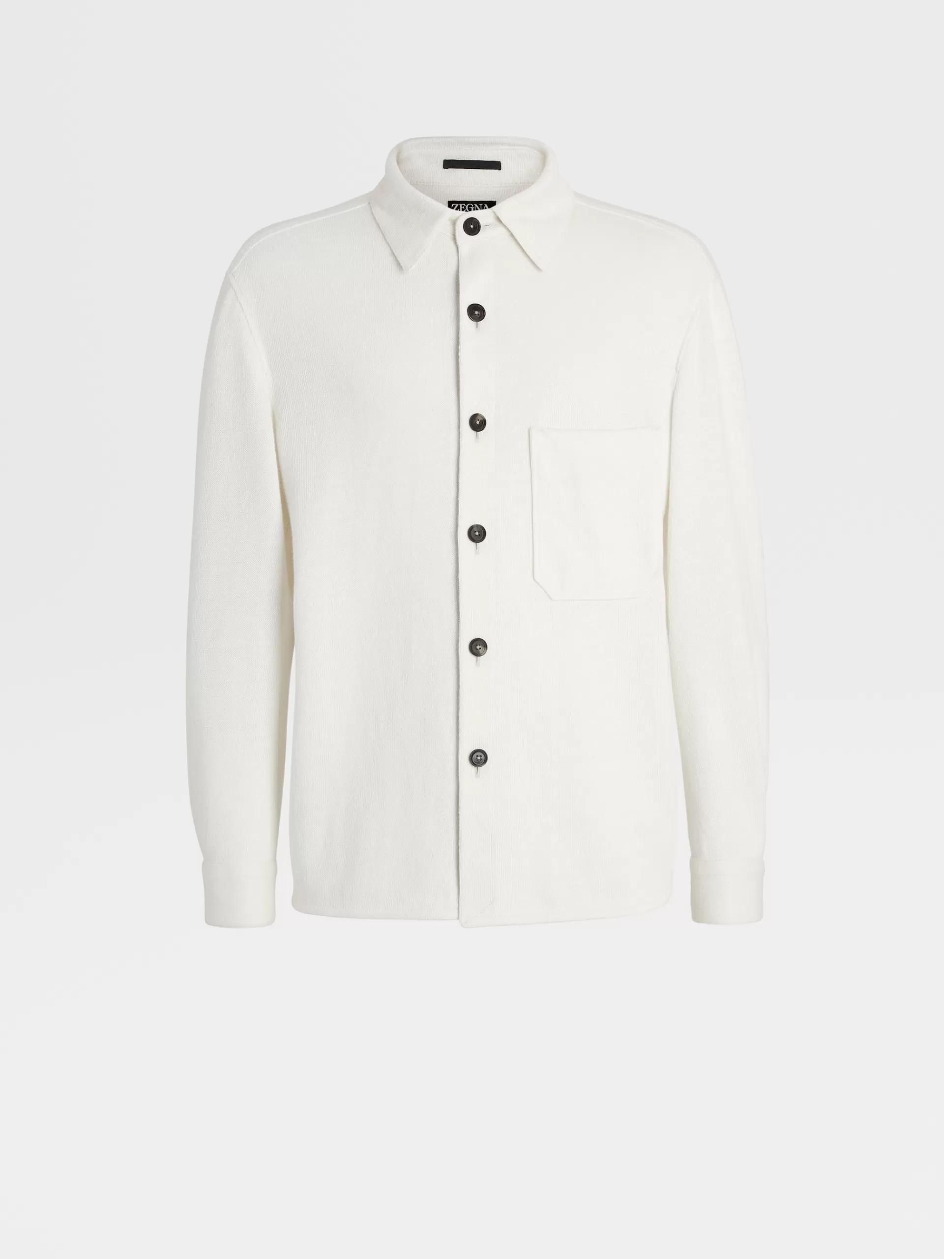 Shop ZEGNA Surchemise En Lin Pur Blanc