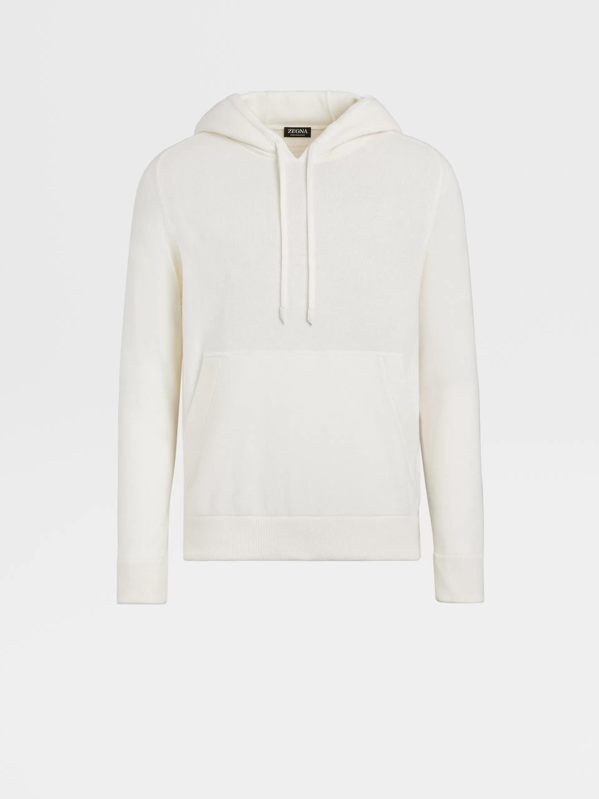 Discount ZEGNA Sweat-Shirt A Capuche Oasi Cashmere Blanc