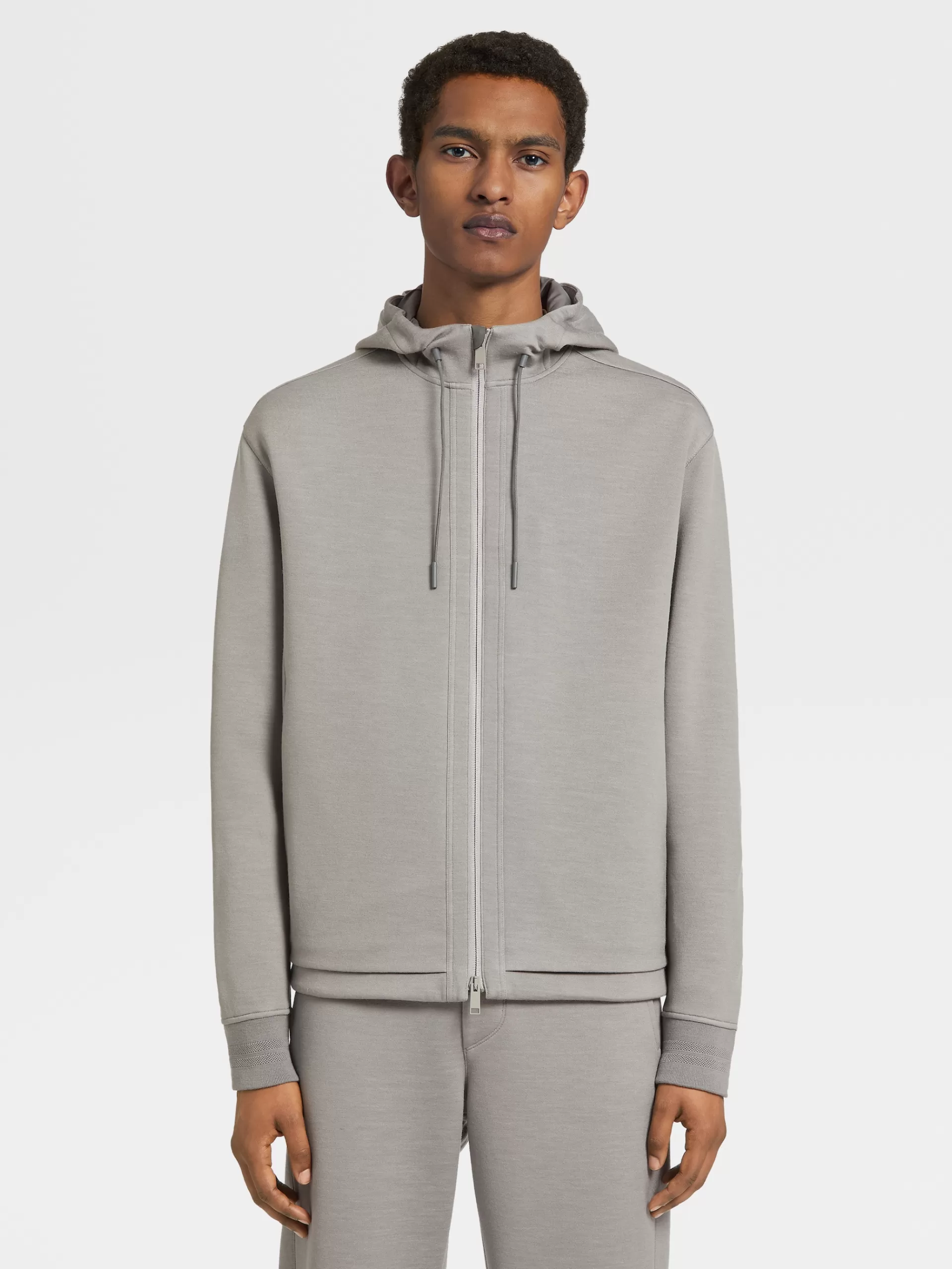 Store ZEGNA Sweat-Shirt A Capuche Zippe High Performance™ Gris