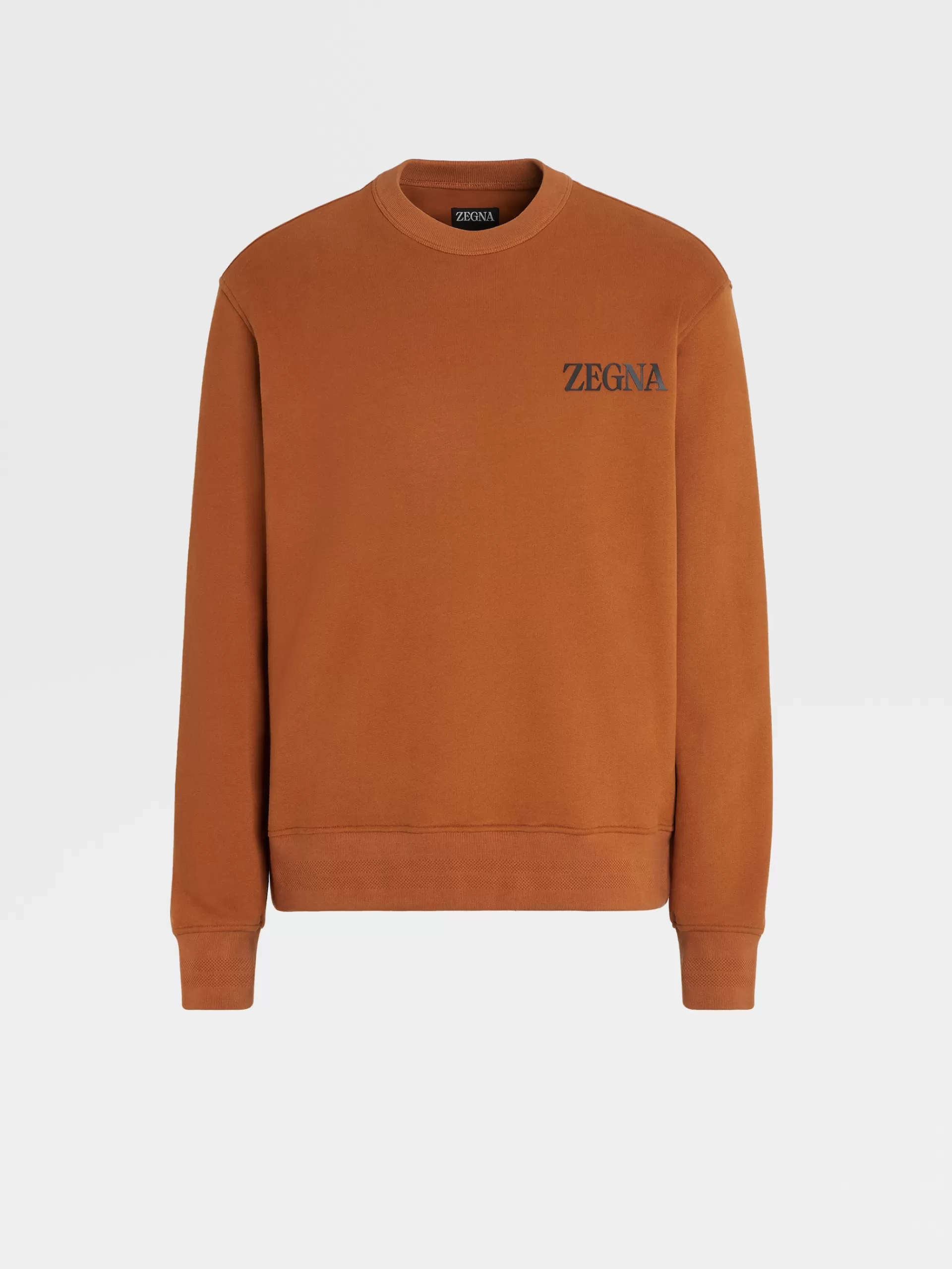 Sale ZEGNA Sweat-Shirt Ras Du Cou En Coton #Usetheexisting™ Marron Vigogne