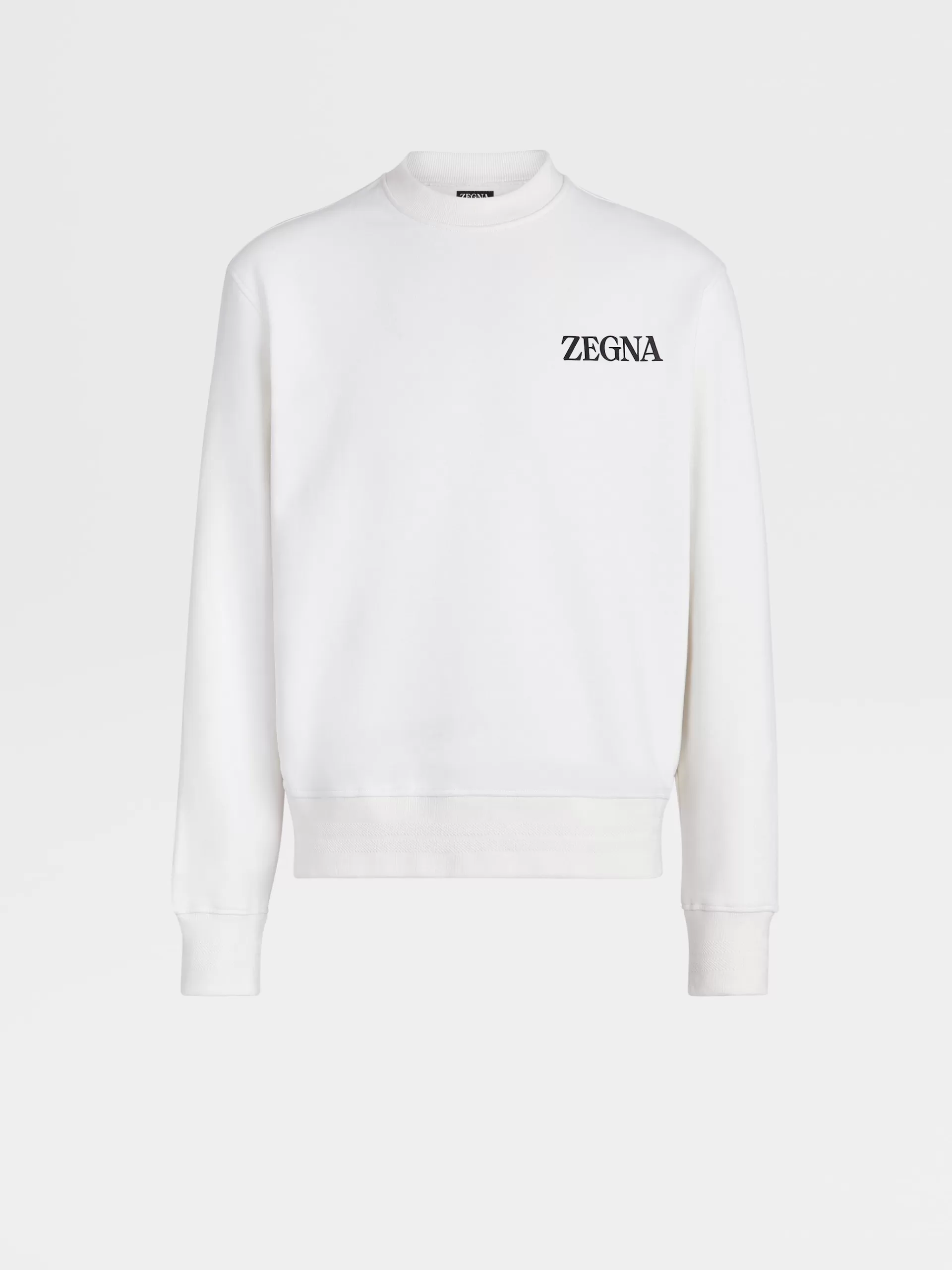 Hot ZEGNA Sweat-Shirt Ras Du Cou En Coton #Usetheexisting™ Blanc