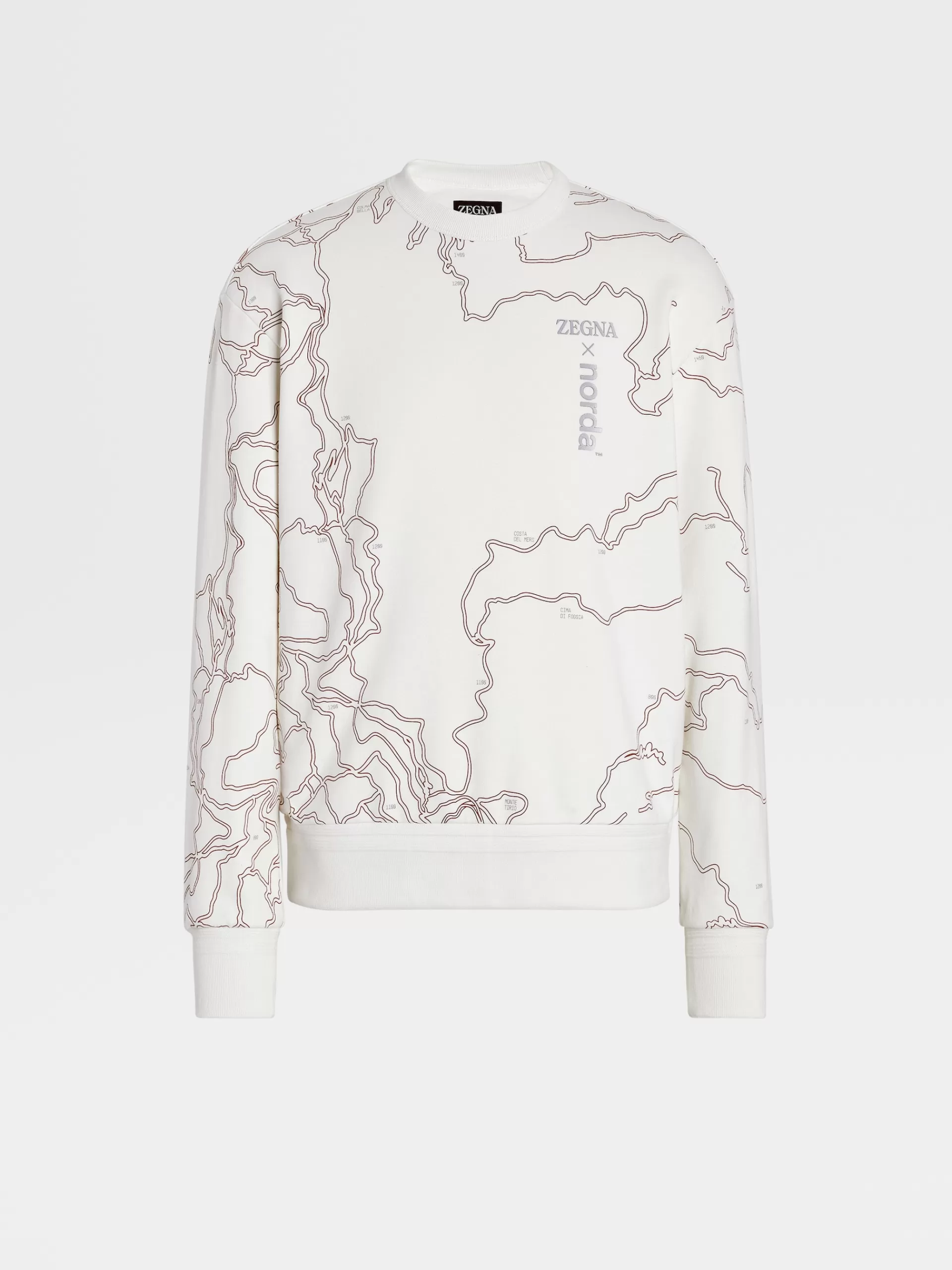 Discount ZEGNA Sweat-Shirt Ras Du Cou En Coton #Usetheexisting™ X Norda™ Blanc