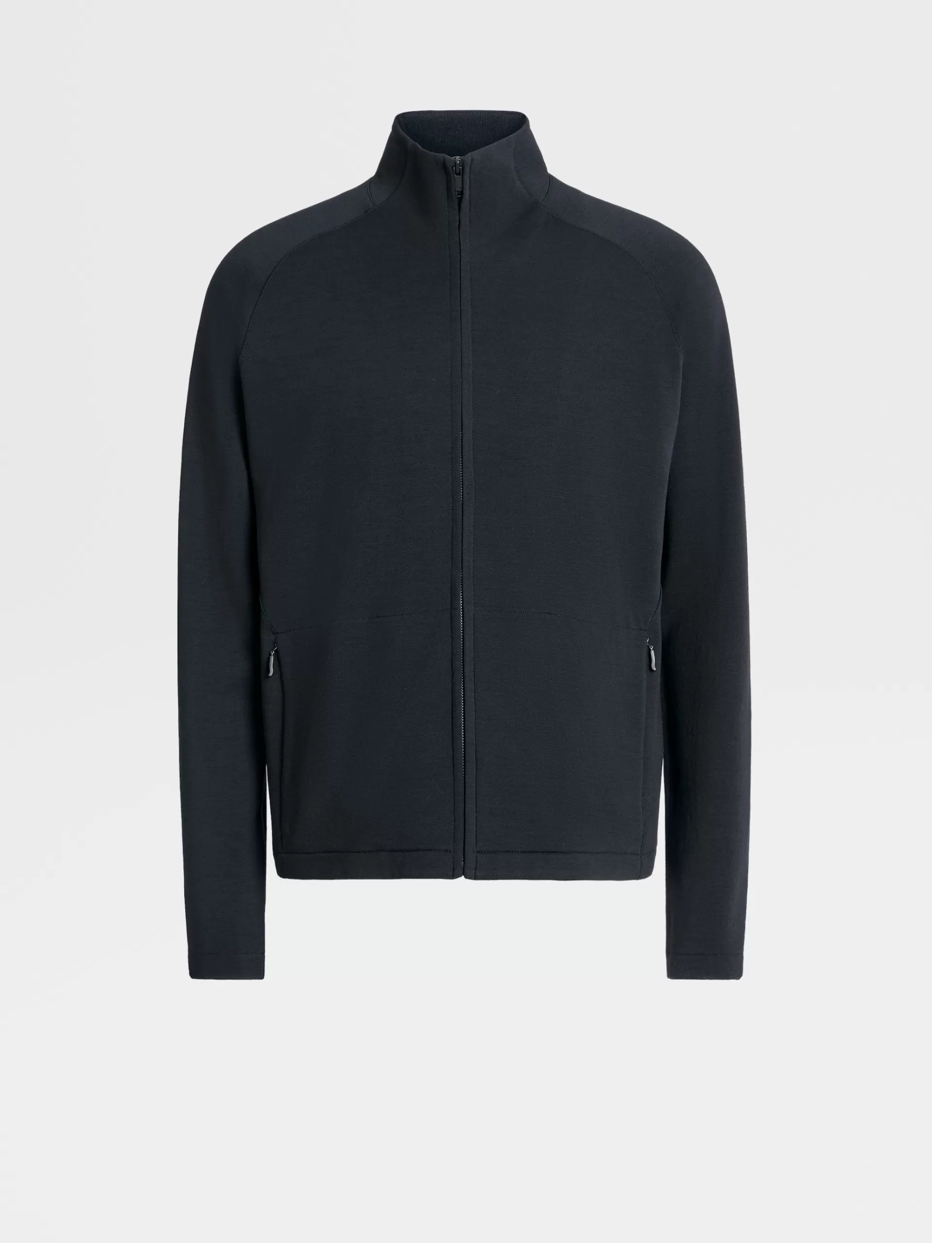 Cheap ZEGNA Sweat-Shirt Zippe En Laine Techmerino™ Bleu Marine