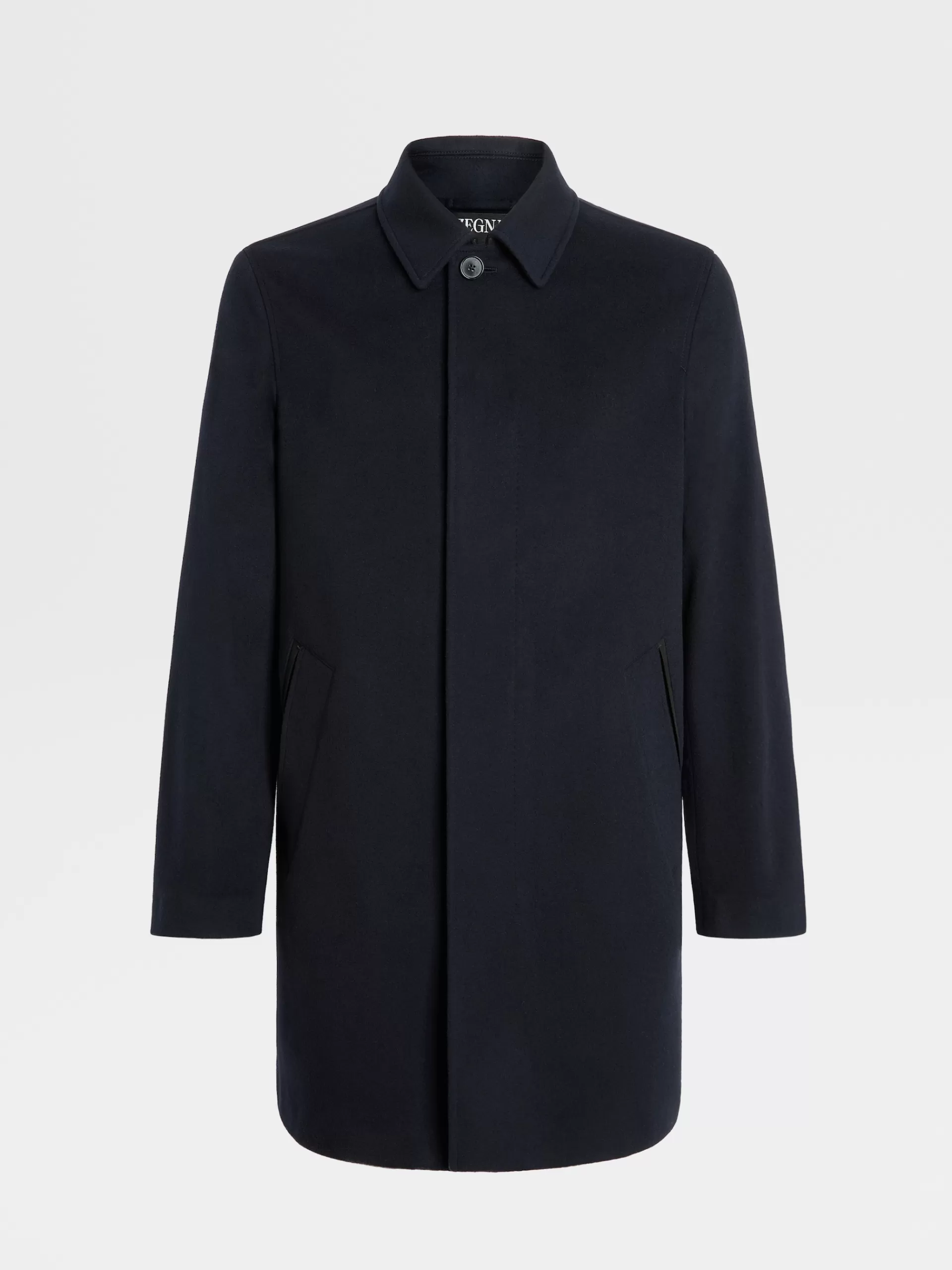 Flash Sale ZEGNA Trench-Coat En Laine 12Milmil12 Bleu Marine