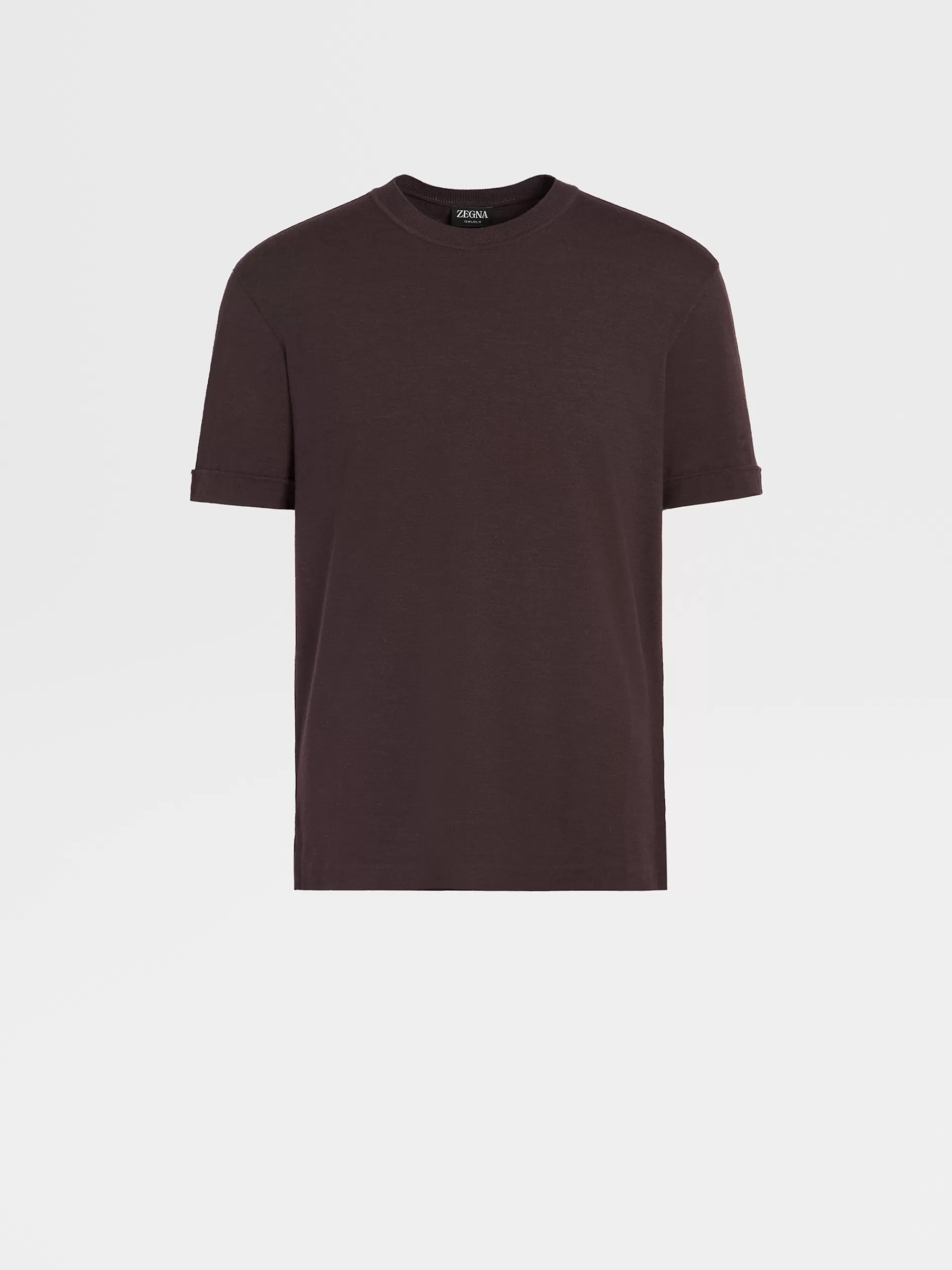 Cheap ZEGNA T-Shirt A Manches Courtes En Laine 12Milmil12 Bordeaux Chine