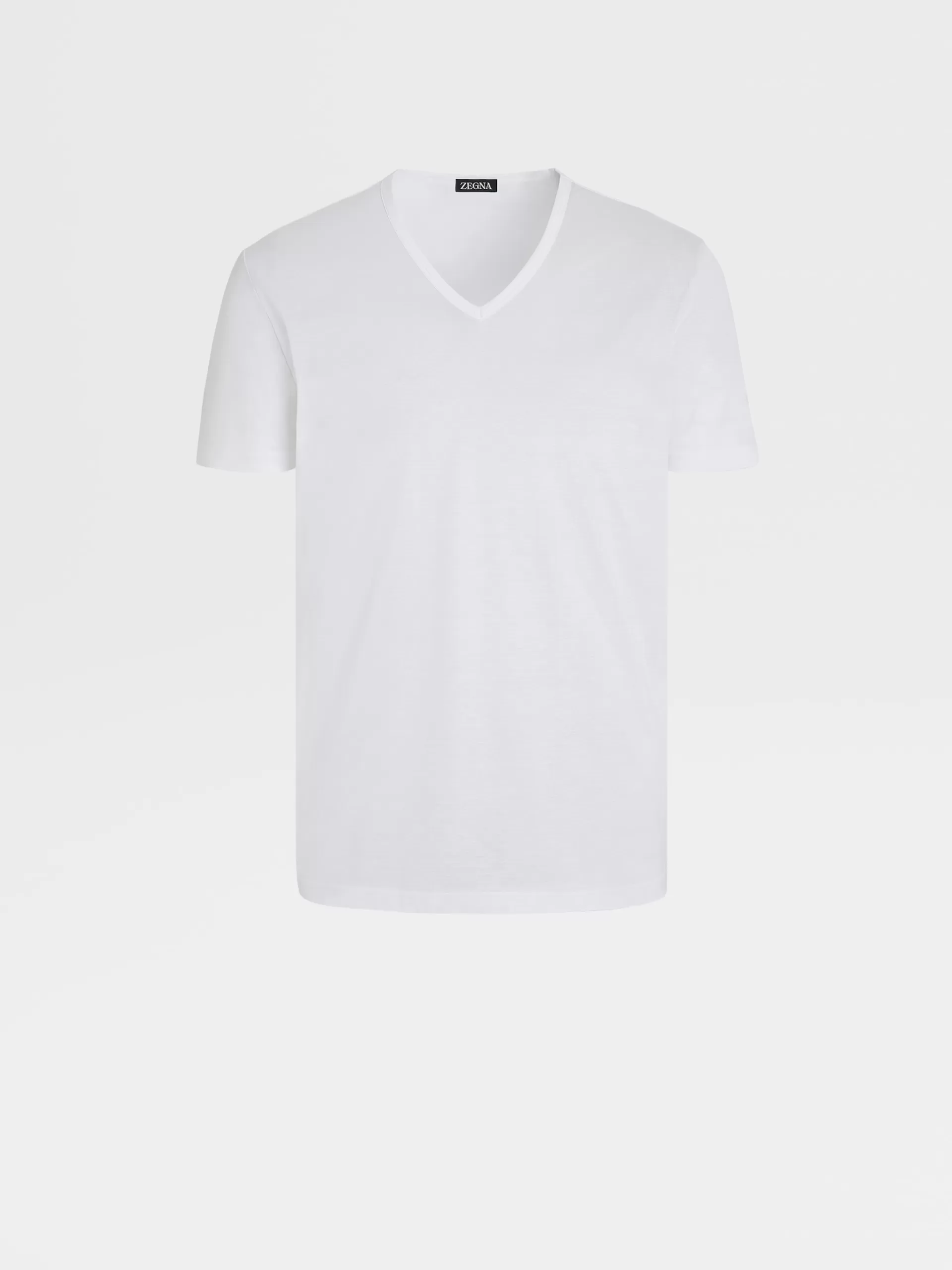 Cheap ZEGNA T-Shirt En Coton Blanc