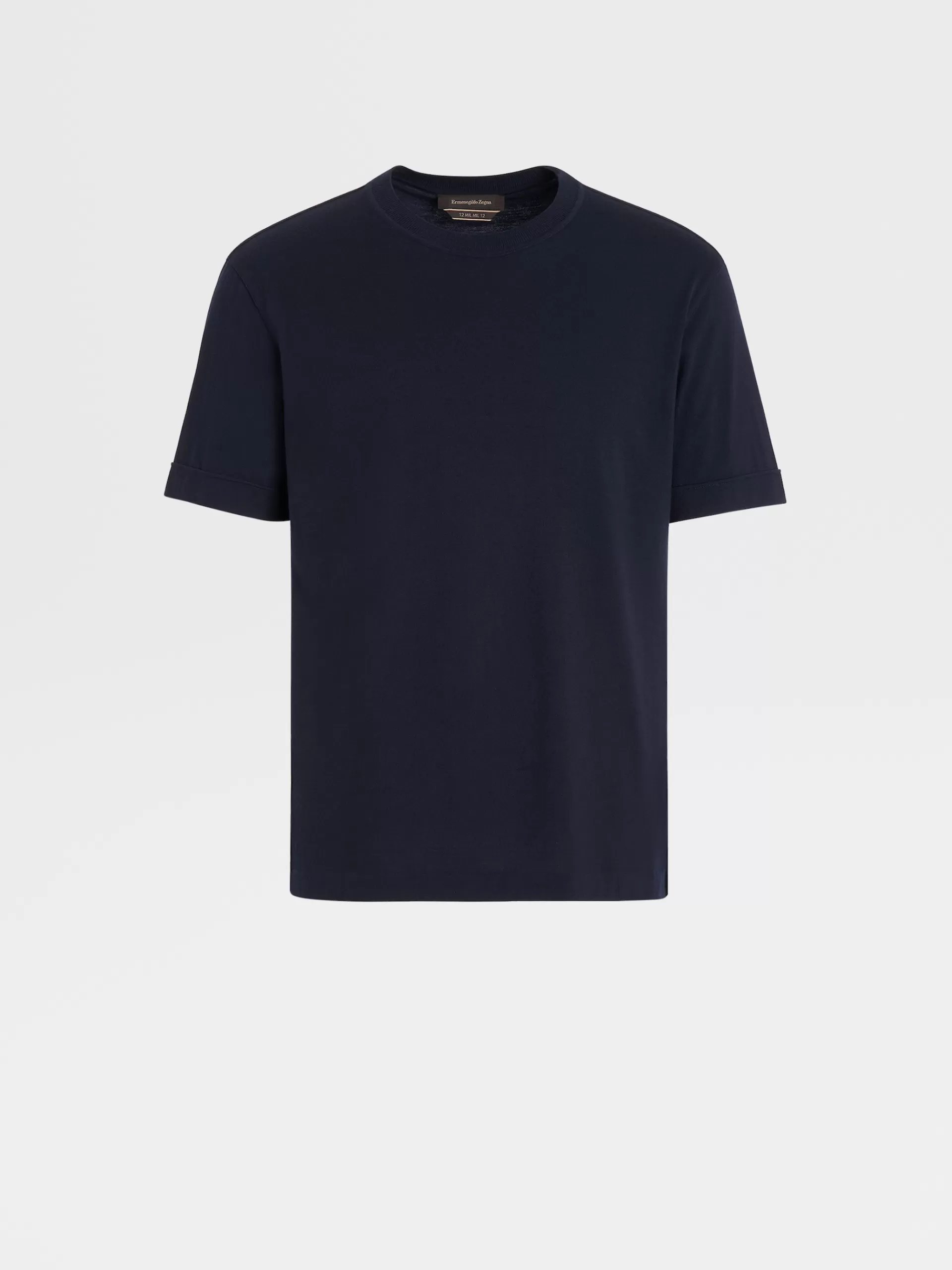 Store ZEGNA T-Shirt En Jersey De Laine 12Milmil12 Bleu Marine