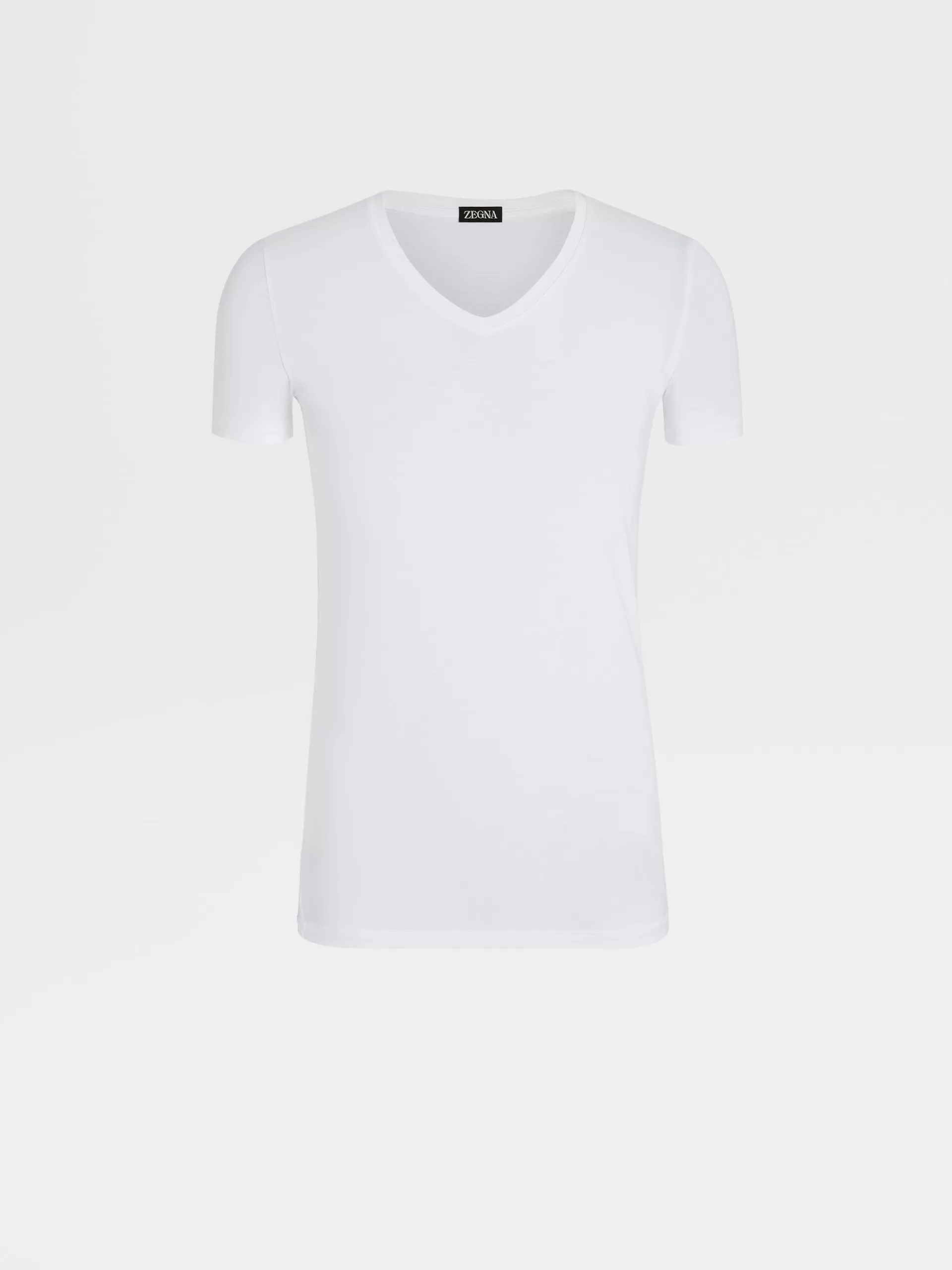 Clearance ZEGNA T-Shirt En Modal Extensible Blanc