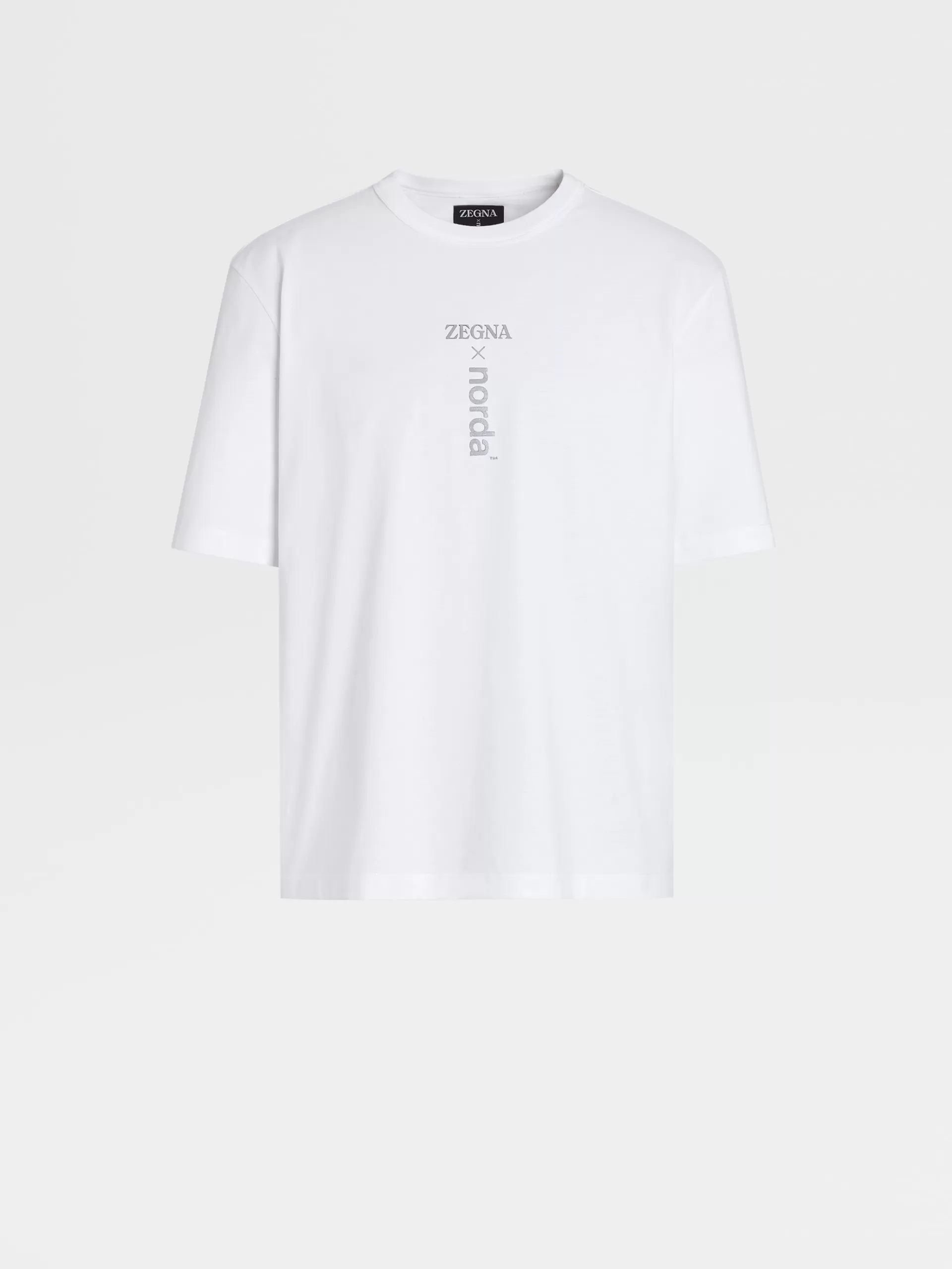 Fashion ZEGNA T-Shirt Manches Courtes A Motif En Coton #Usetheexisting™ X Norda™ Blanc