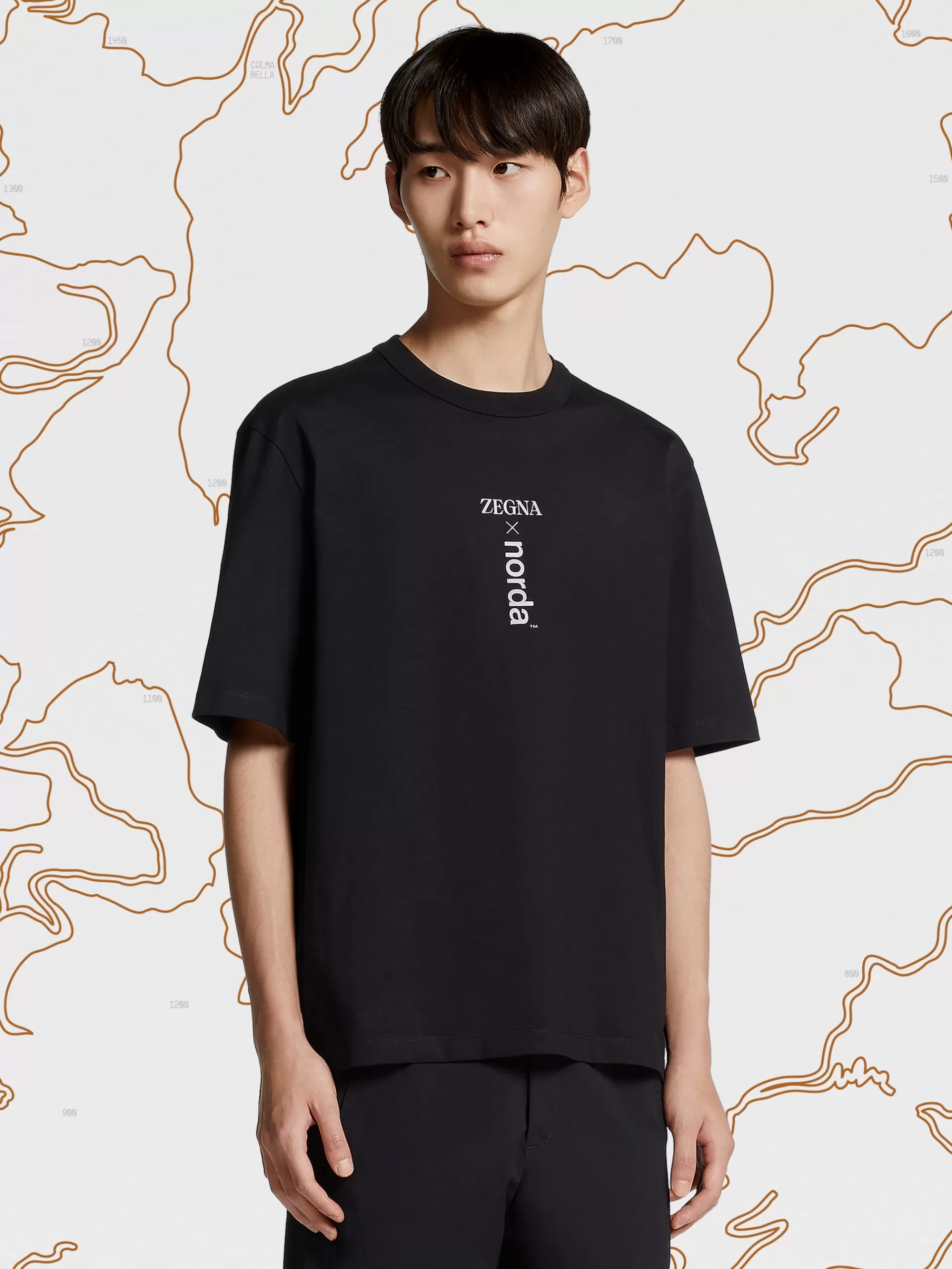 Cheap ZEGNA T-Shirt Manches Courtes A Motif En Coton #Usetheexisting™ X Norda™ Noir