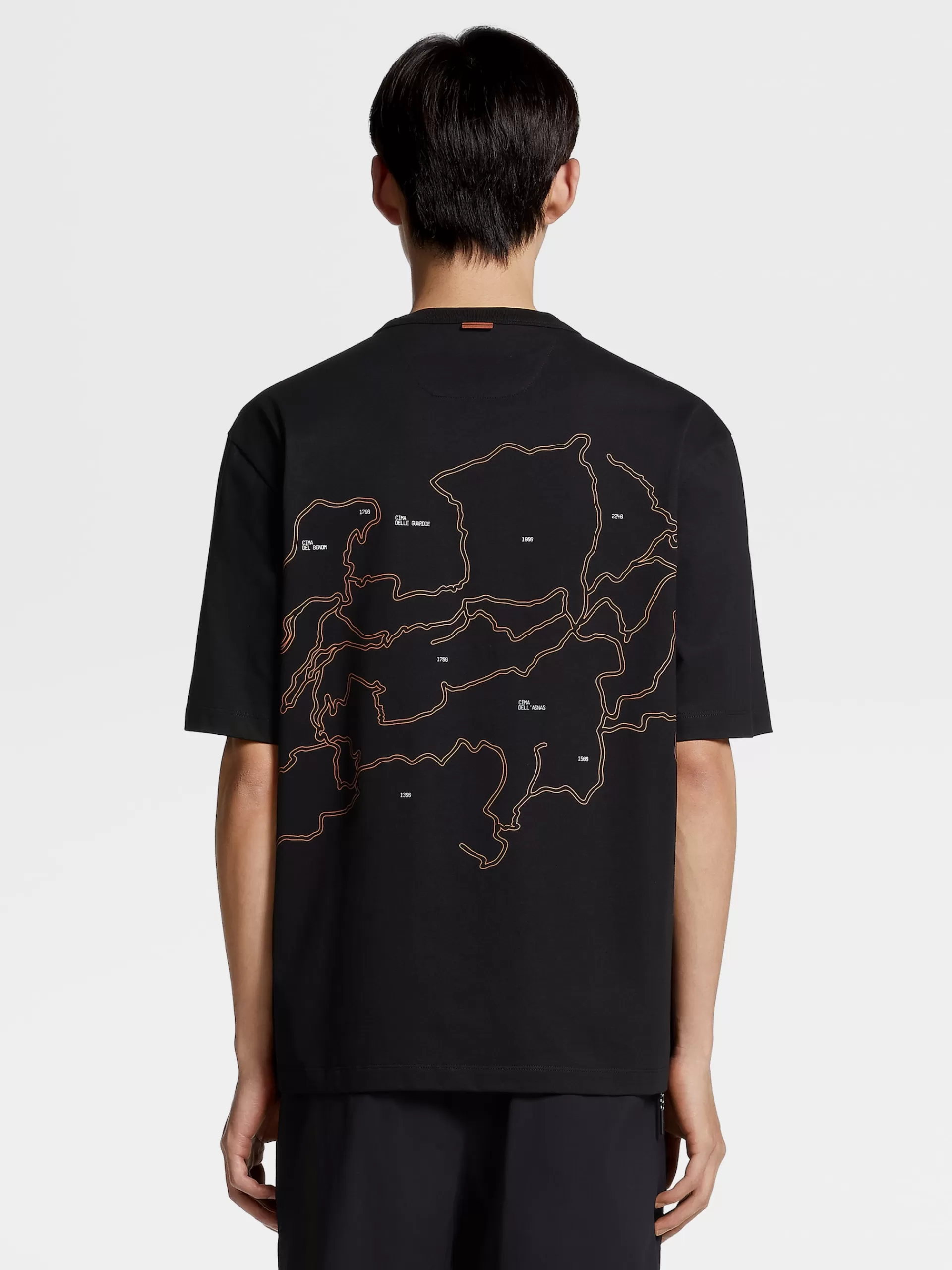Best Sale ZEGNA T-Shirt Manches Courtes A Motif En Coton #Usetheexisting™ X Norda™ Noir