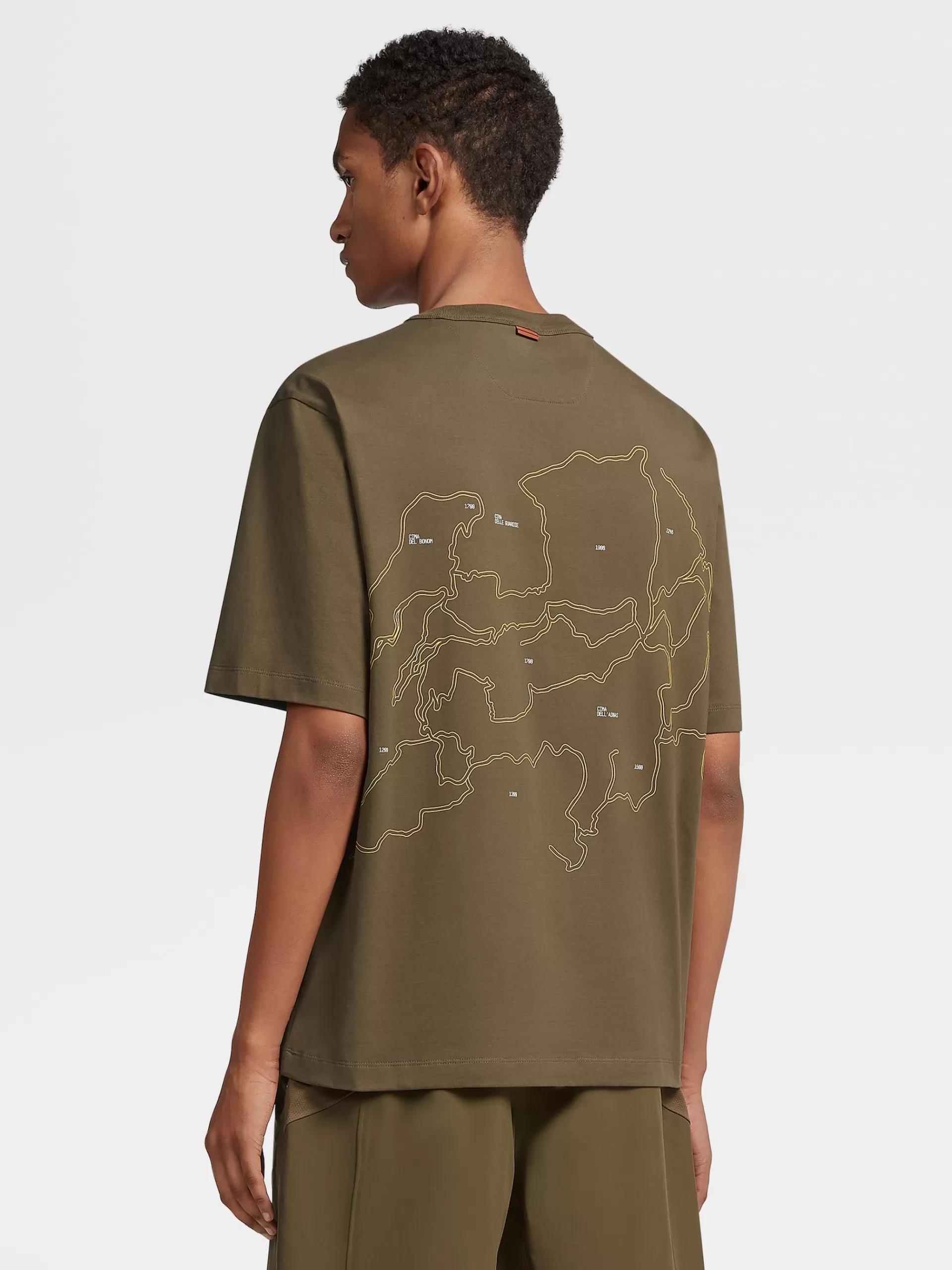 Best Sale ZEGNA T-Shirt Manches Courtes A Motif En Coton #Usetheexisting™ X Norda™ Vert Olive