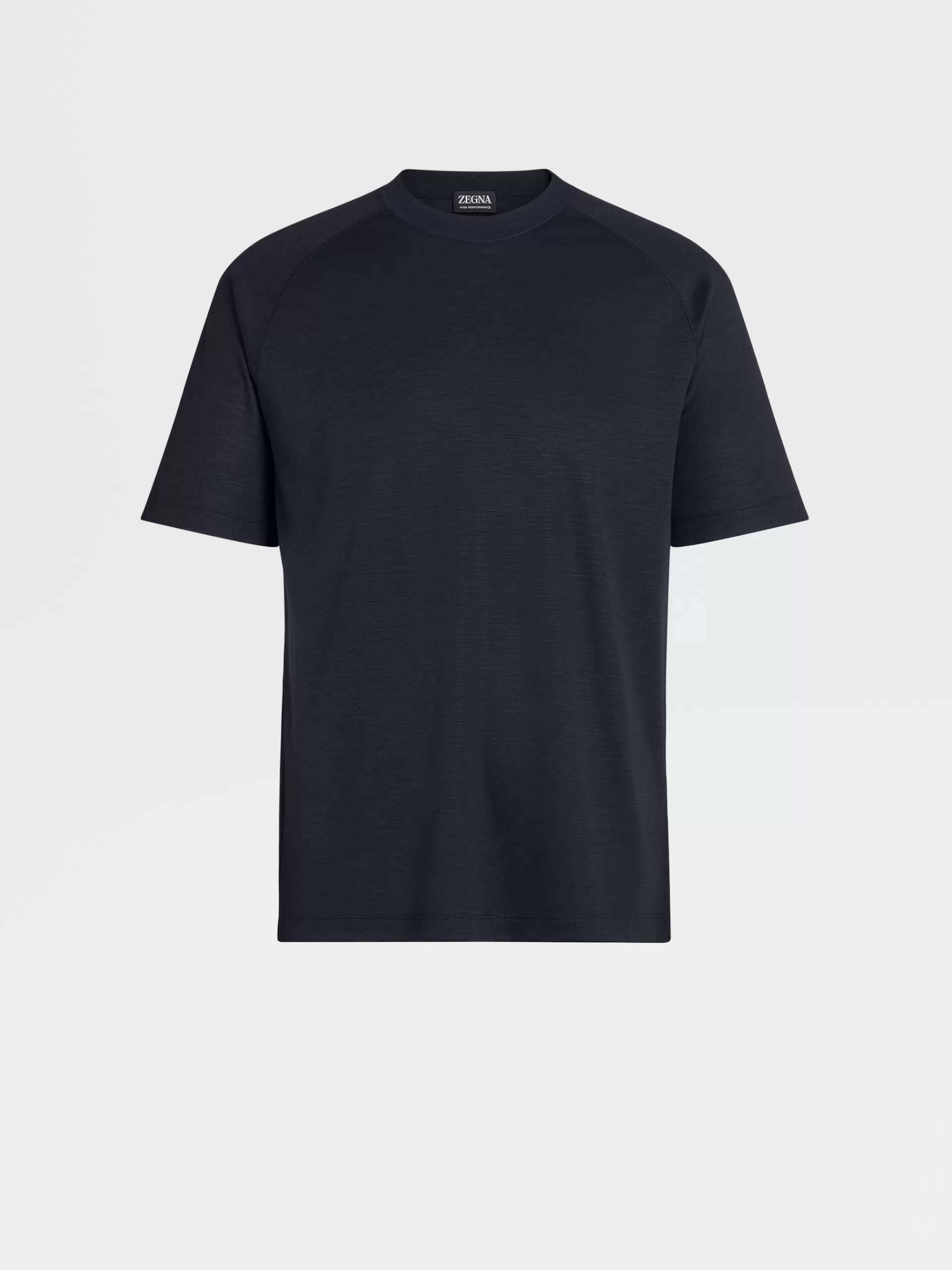 New ZEGNA T-Shirt Manches Courtes En Laine High Performance™ Bleu Marine