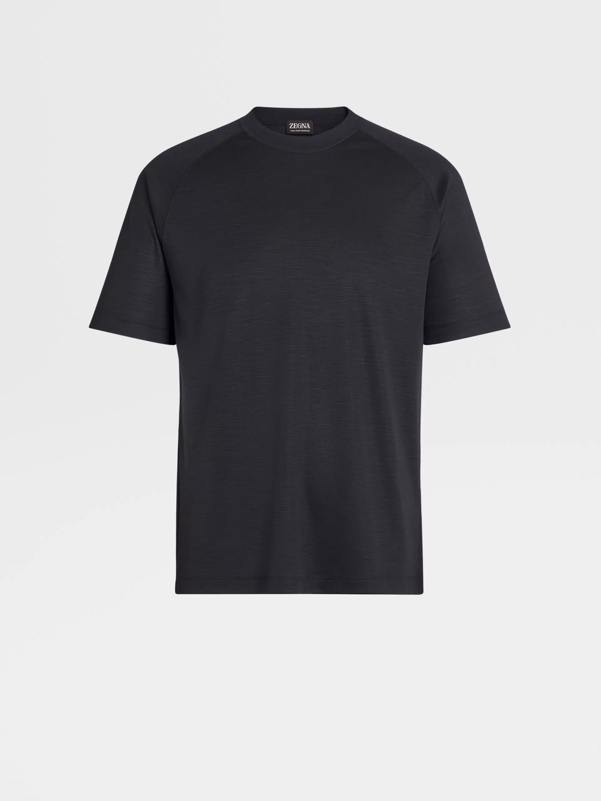 Hot ZEGNA T-Shirt Manches Courtes En Laine High Performance™ Bleu Marine