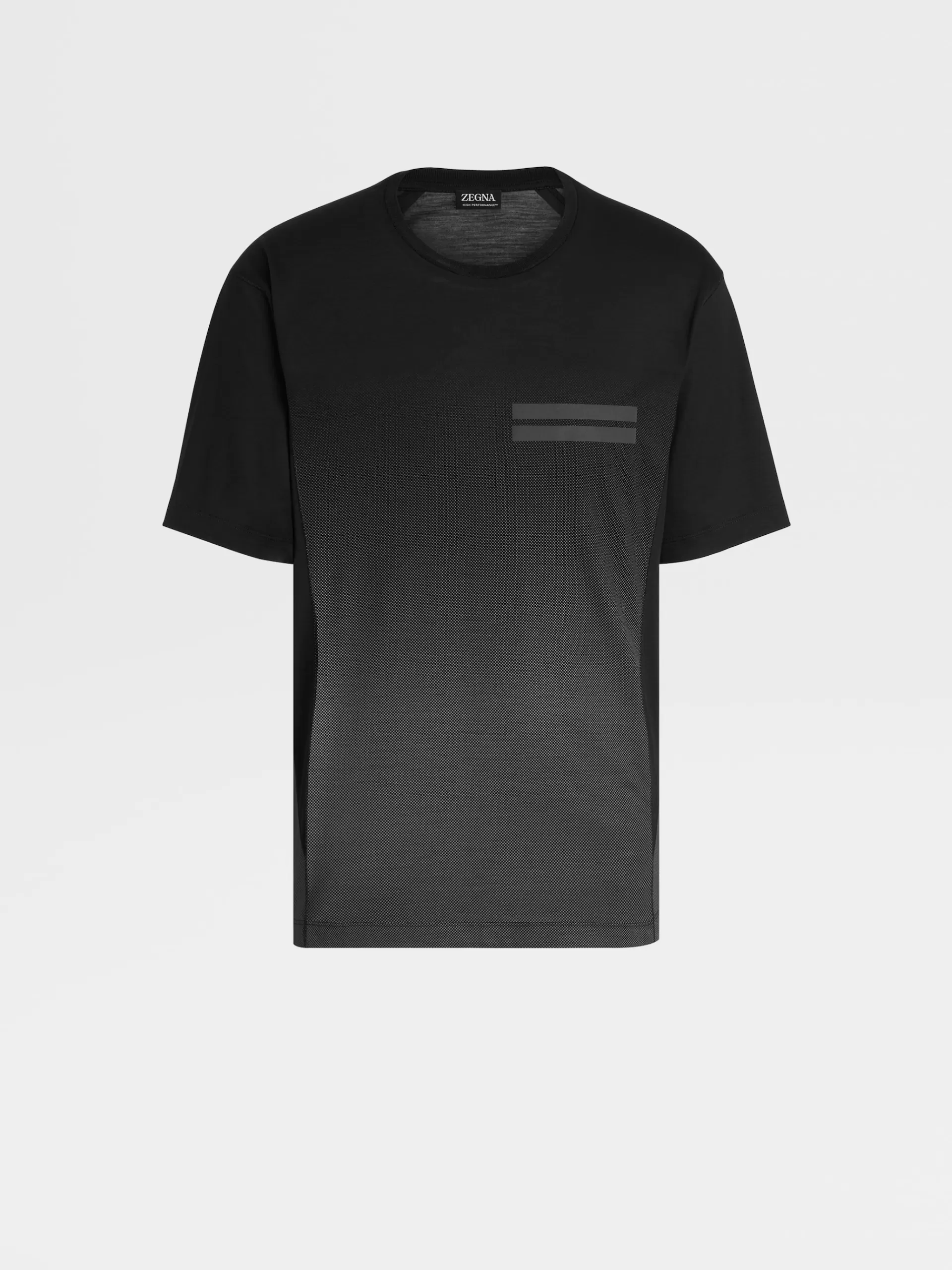 Flash Sale ZEGNA T-Shirt Manches Courtes En Laine High Performance™ Delave Noir