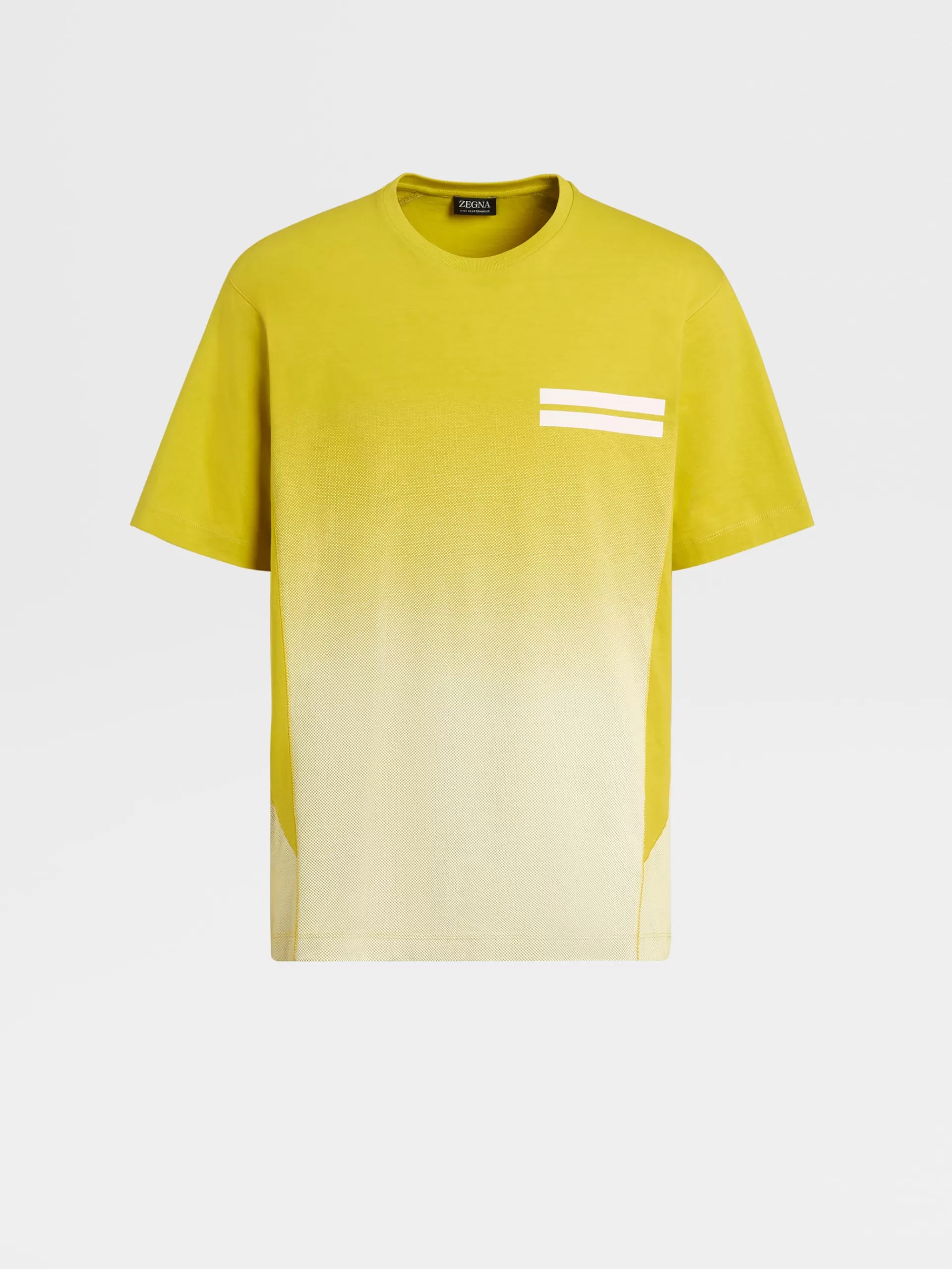 Flash Sale ZEGNA T-Shirt Manches Courtes En Laine High Performance™ Delave Jaune