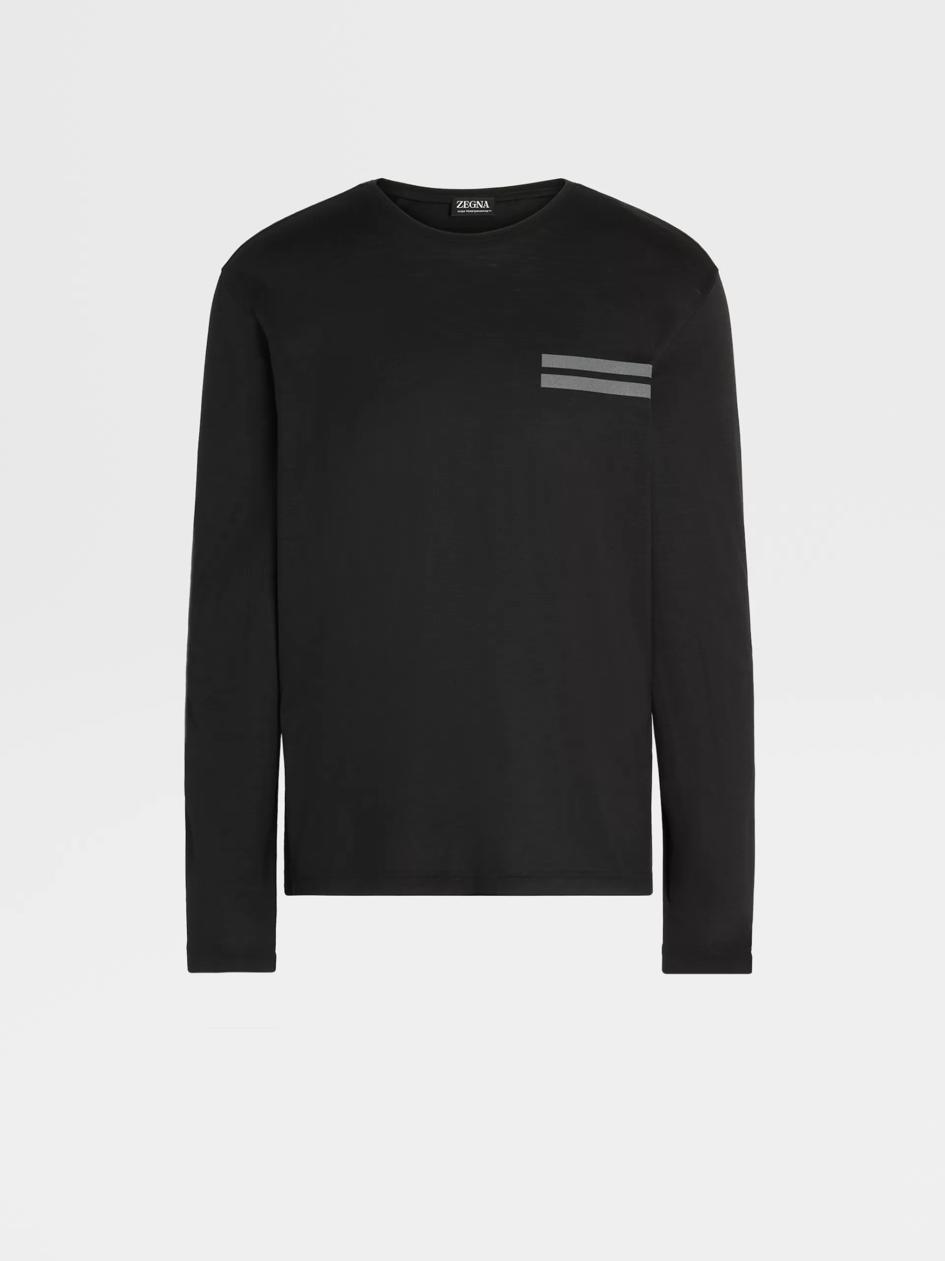 Sale ZEGNA T-Shirt Manches Longues En Laine High Performance™ Noir