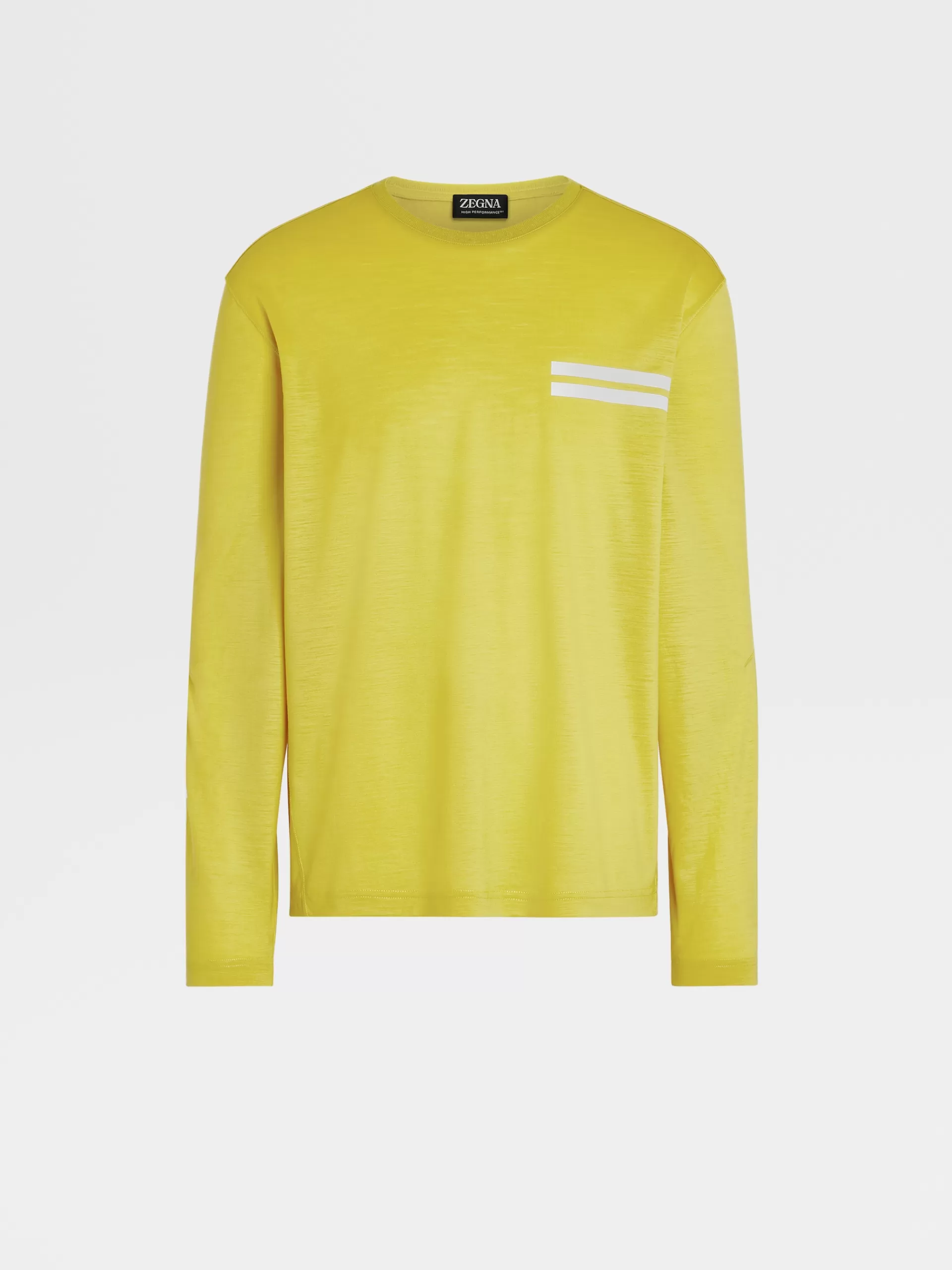 Flash Sale ZEGNA T-Shirt Manches Longues En Laine High Performance™ Jaune