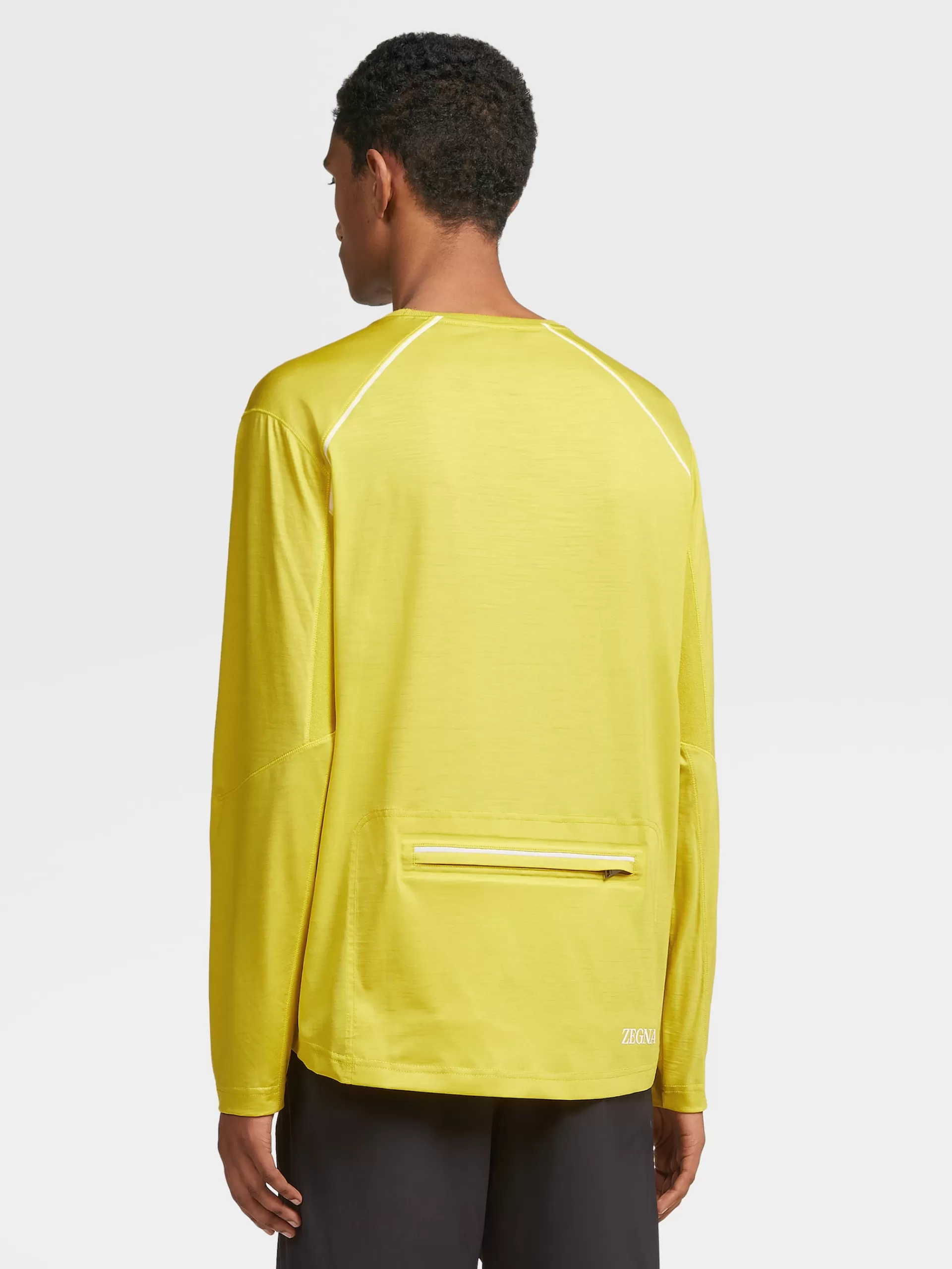 Flash Sale ZEGNA T-Shirt Manches Longues En Laine High Performance™ Jaune