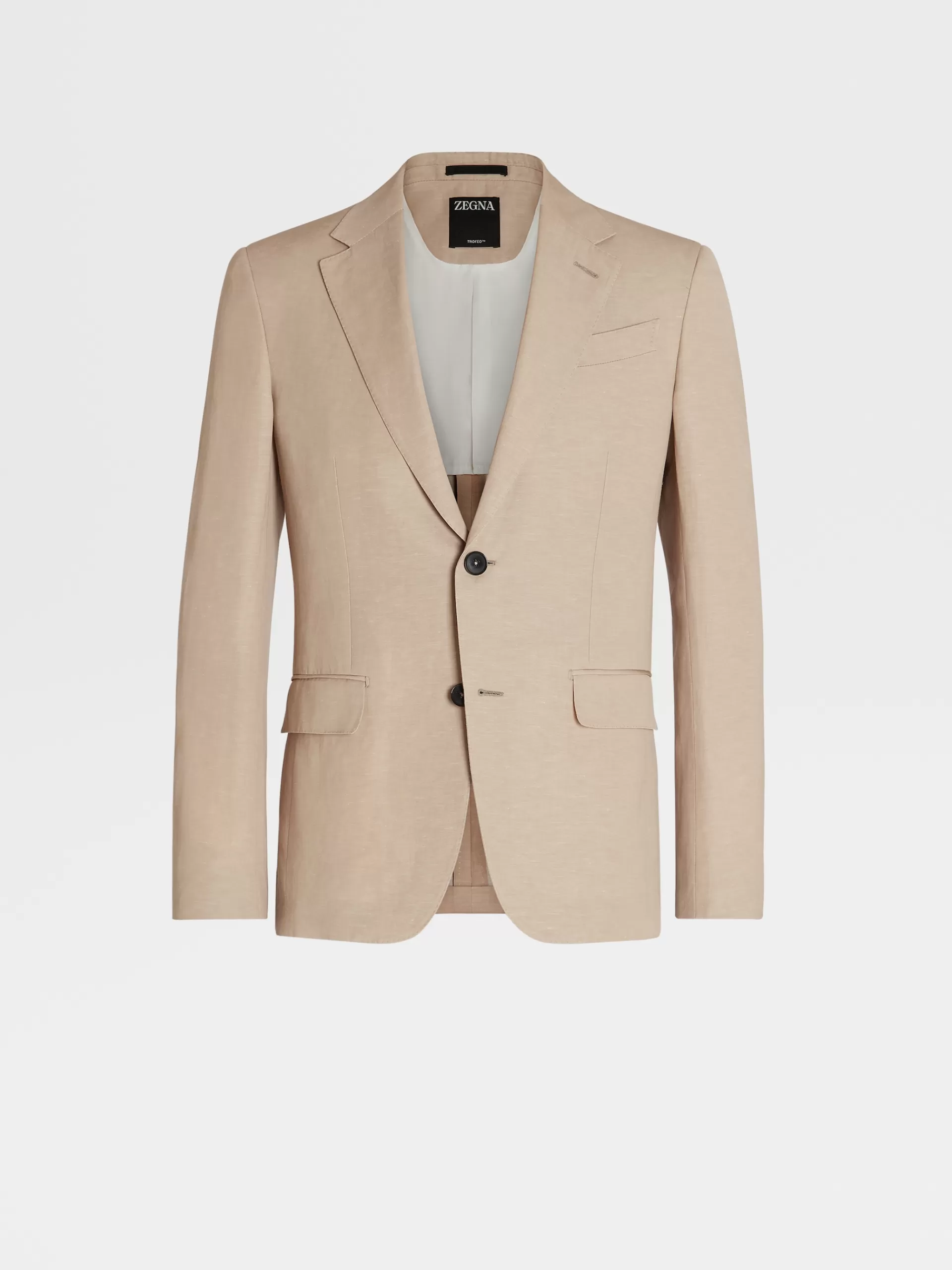 New ZEGNA Veste En Laine Et Lin Trofeo™ Summer Beige